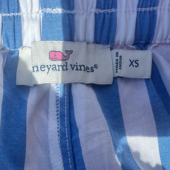 Vineyard Vines Blue White Striped Drawstring Lounge Shorts XS Preppy Beach - Picture 2 of 2